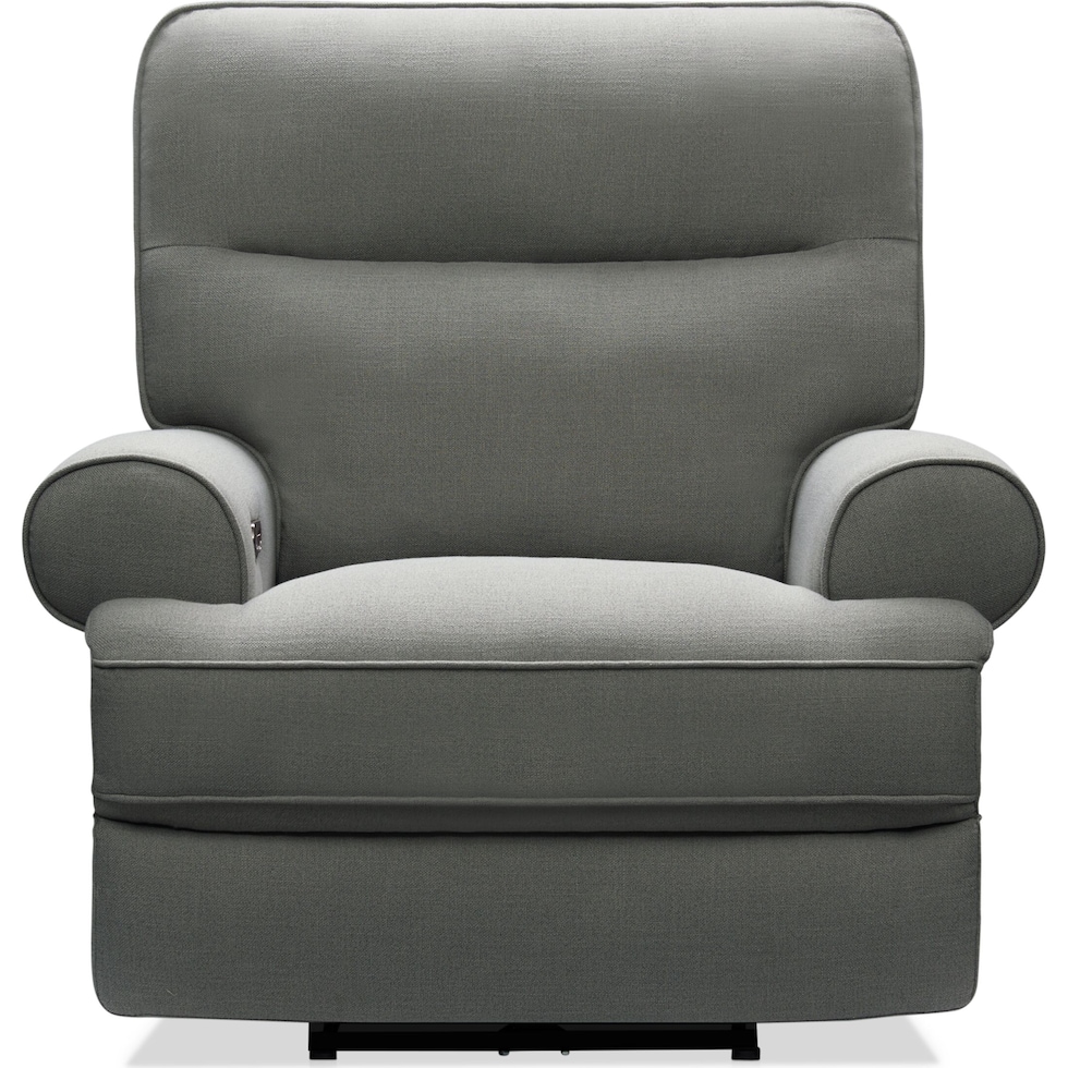 edgehill gray power recliner   