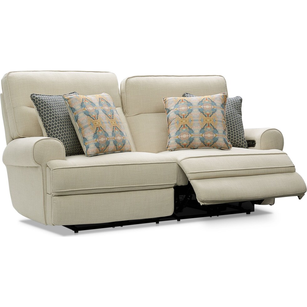 edgehill light brown  pc power reclining sofa   