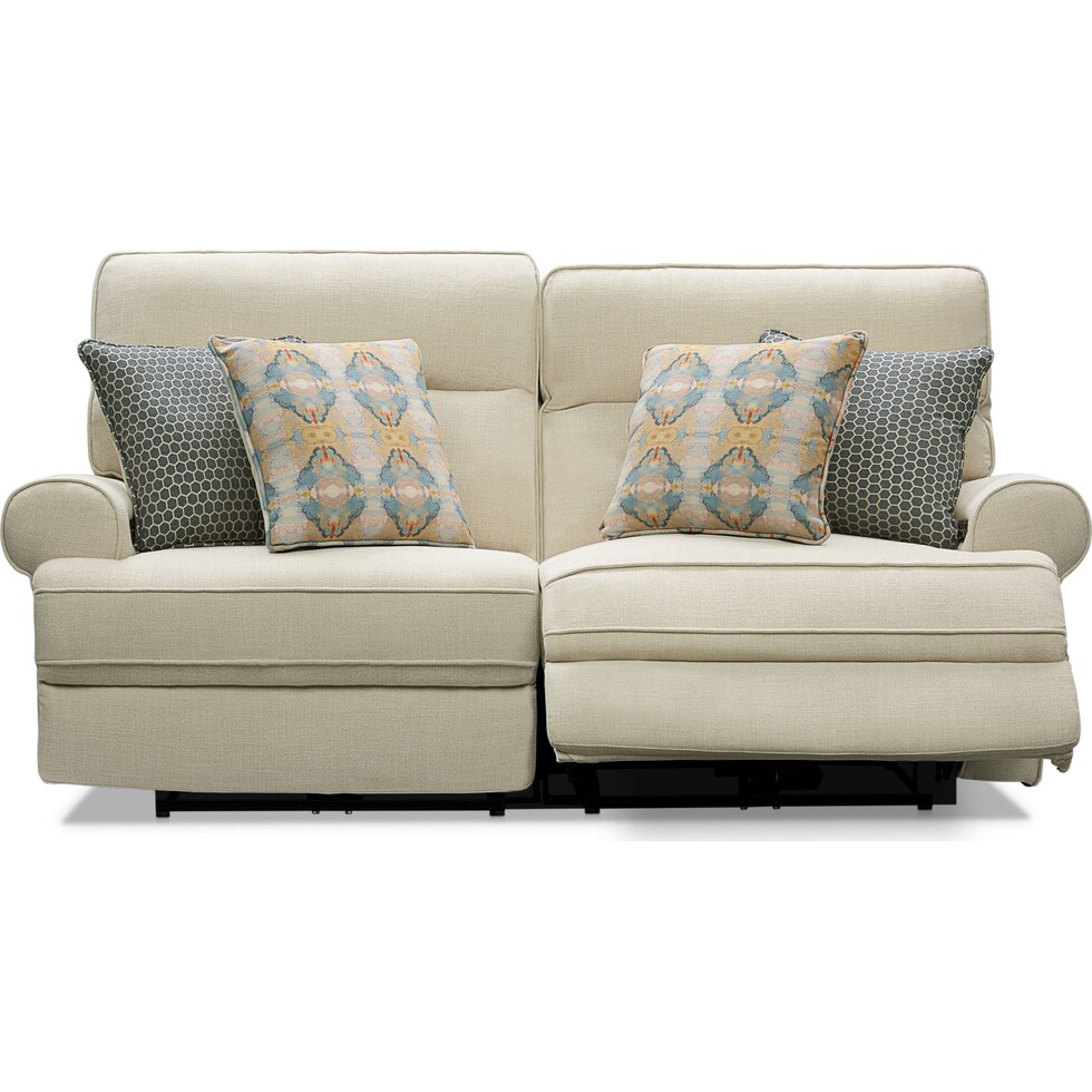 edgehill light brown  pc power reclining sofa   