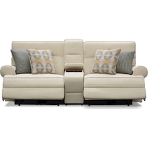 edgehill light brown  pc power reclining sofa   