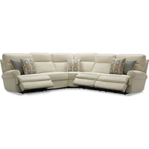 edgehill light brown  pc power reclining sectional   