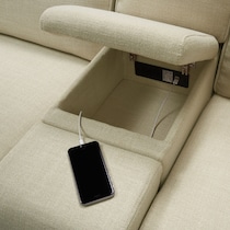edgehill light brown  pc power reclining sectional   