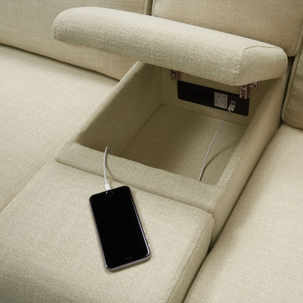 edgehill light brown  pc power reclining sectional   