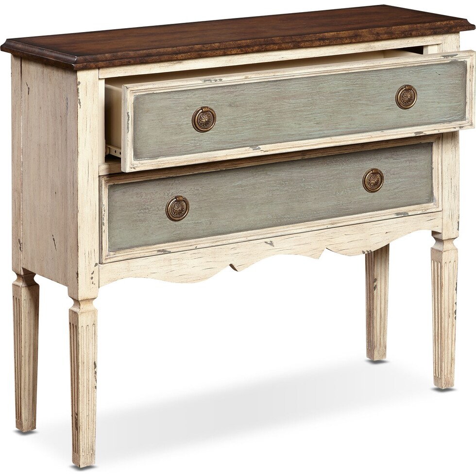 edgemont white accent chest   