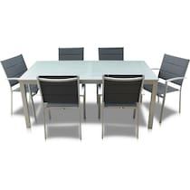edgewater gray outdoor dinette   