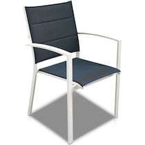 edgewater navy and white outdoor dinette   