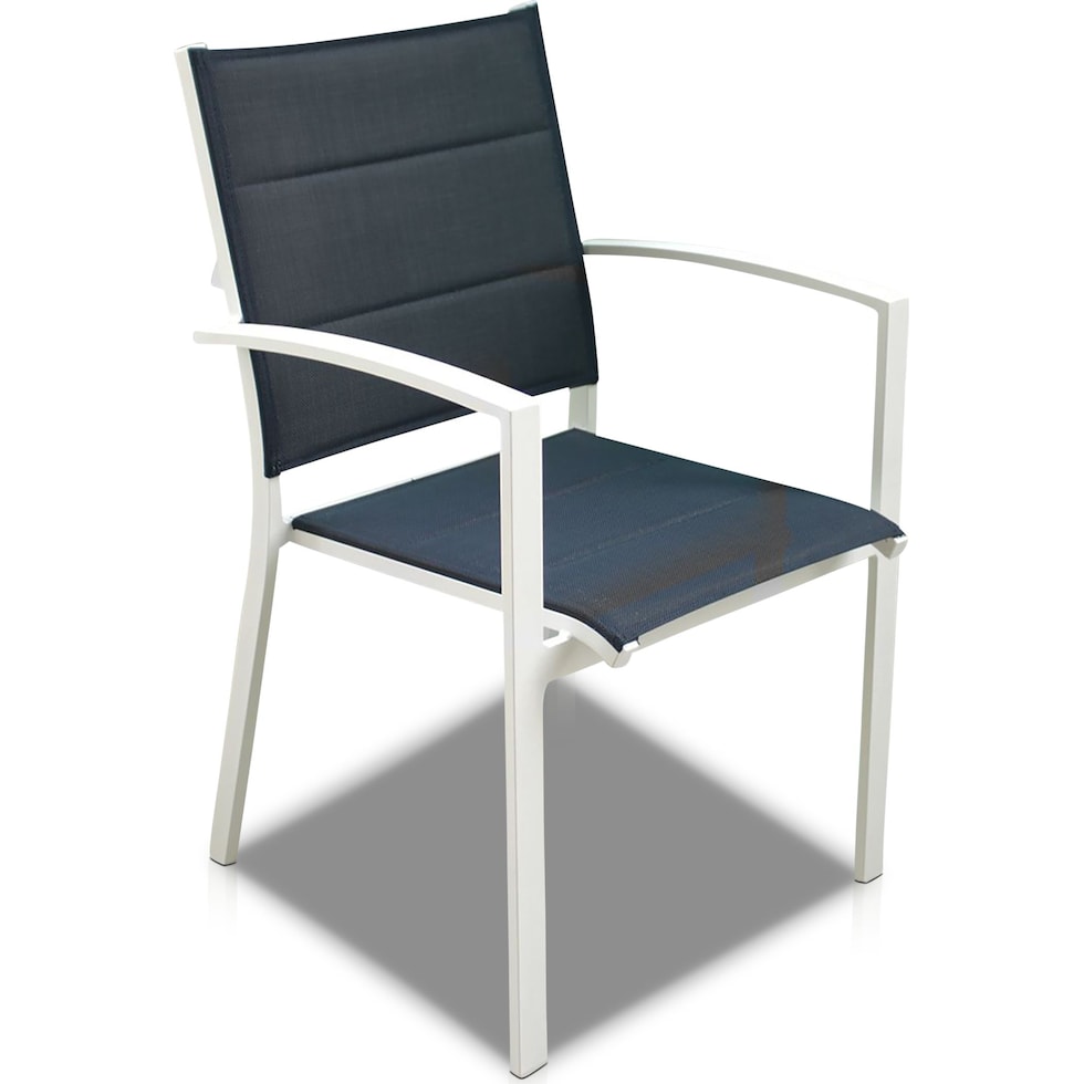 edgewater navy and white outdoor dinette   