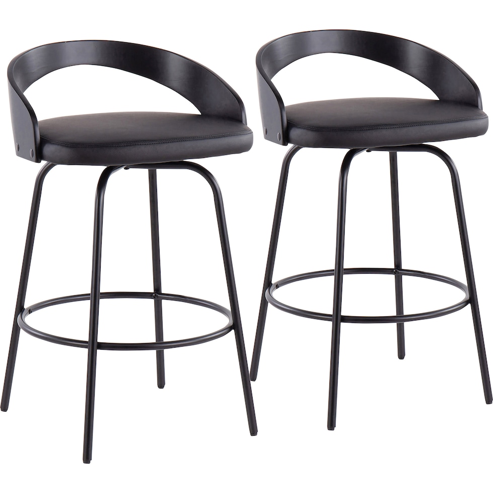 edinburgh black counter height stool   