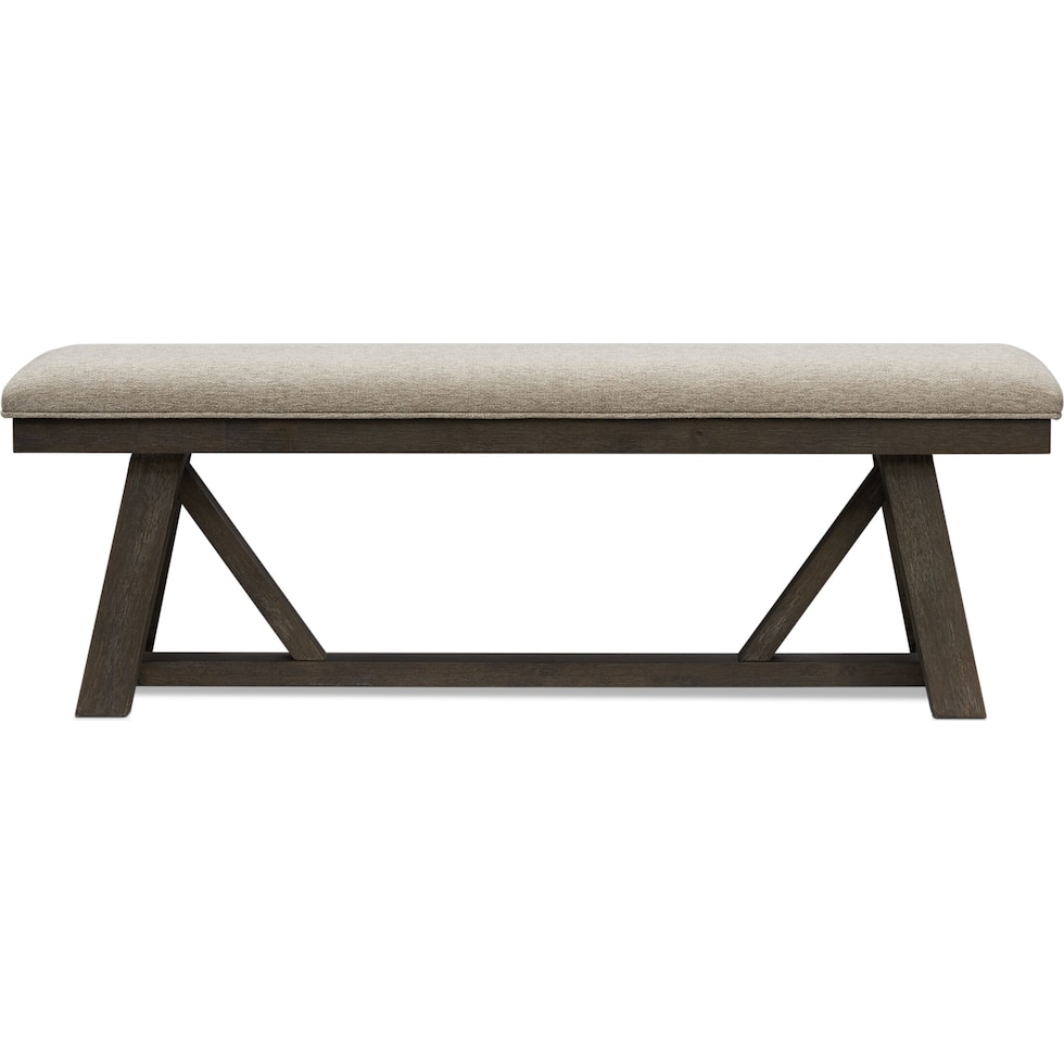 edison dark brown dining bench   