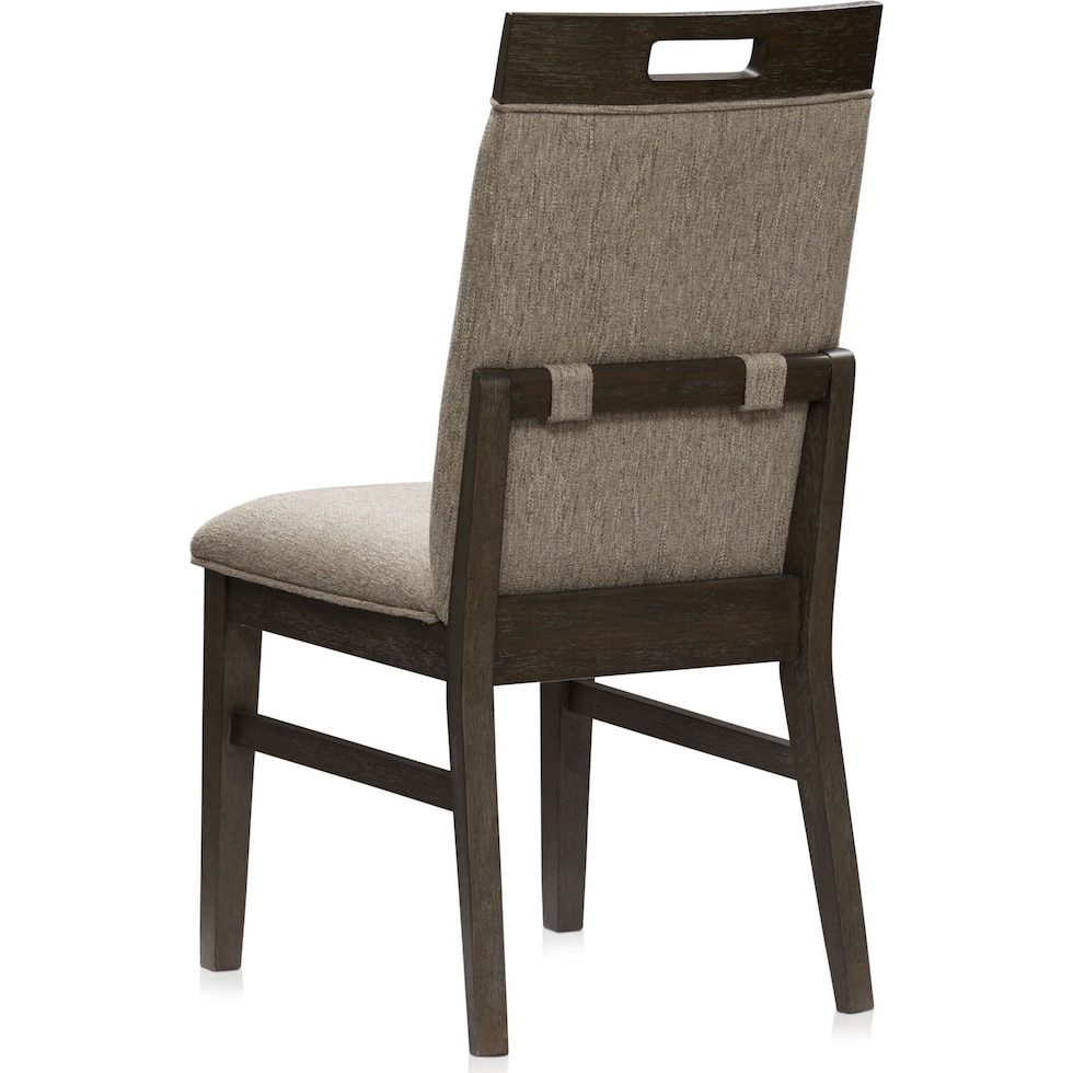 edison dark brown dining chair   