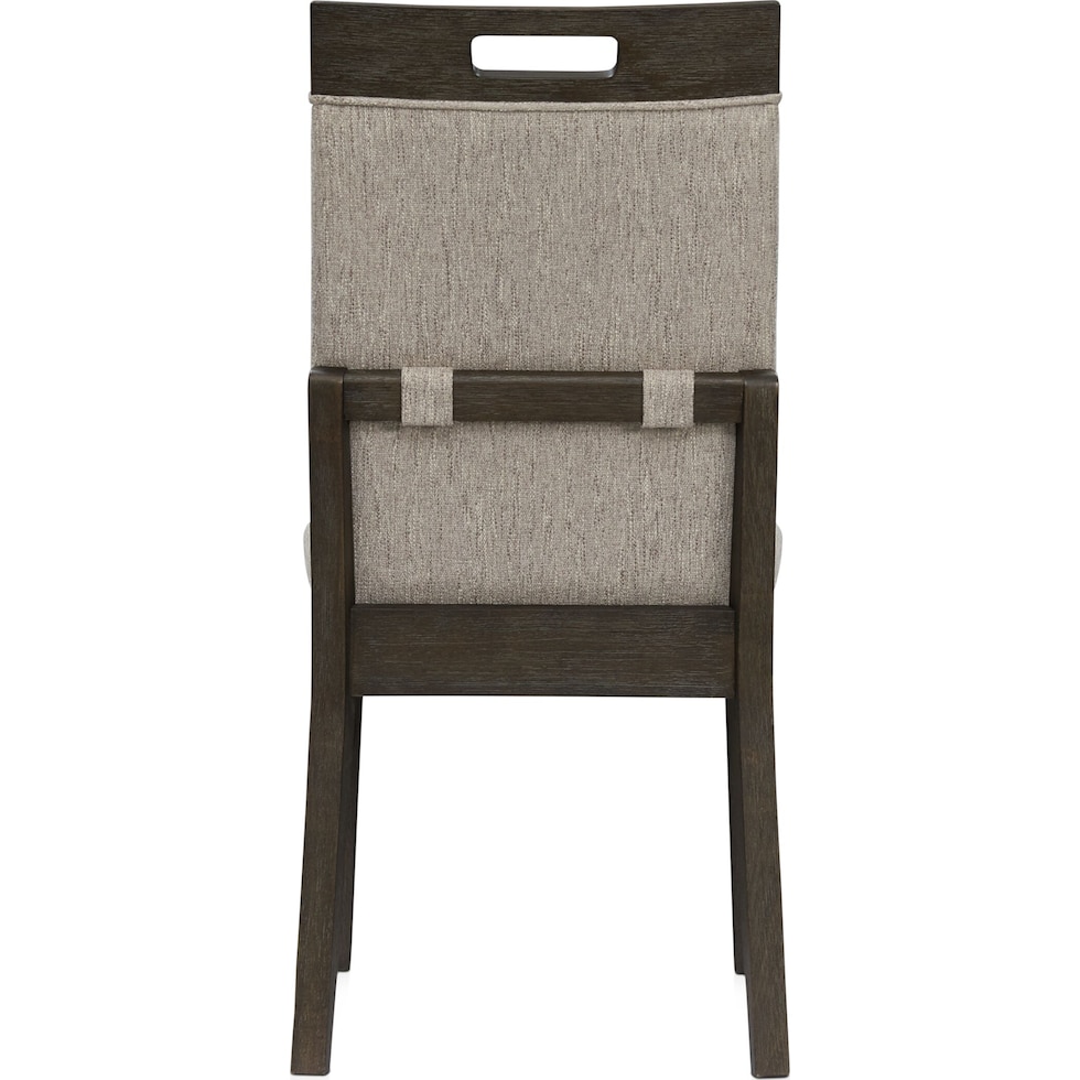 edison dark brown dining chair   