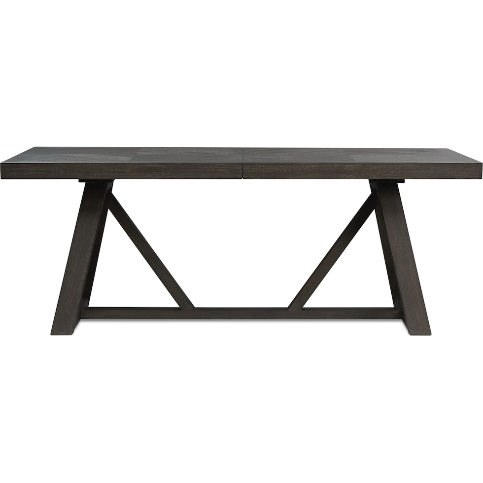 edison dark brown dining table   