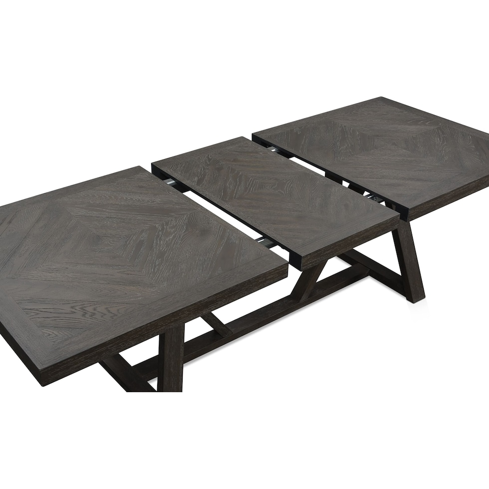 edison dark brown dining table   