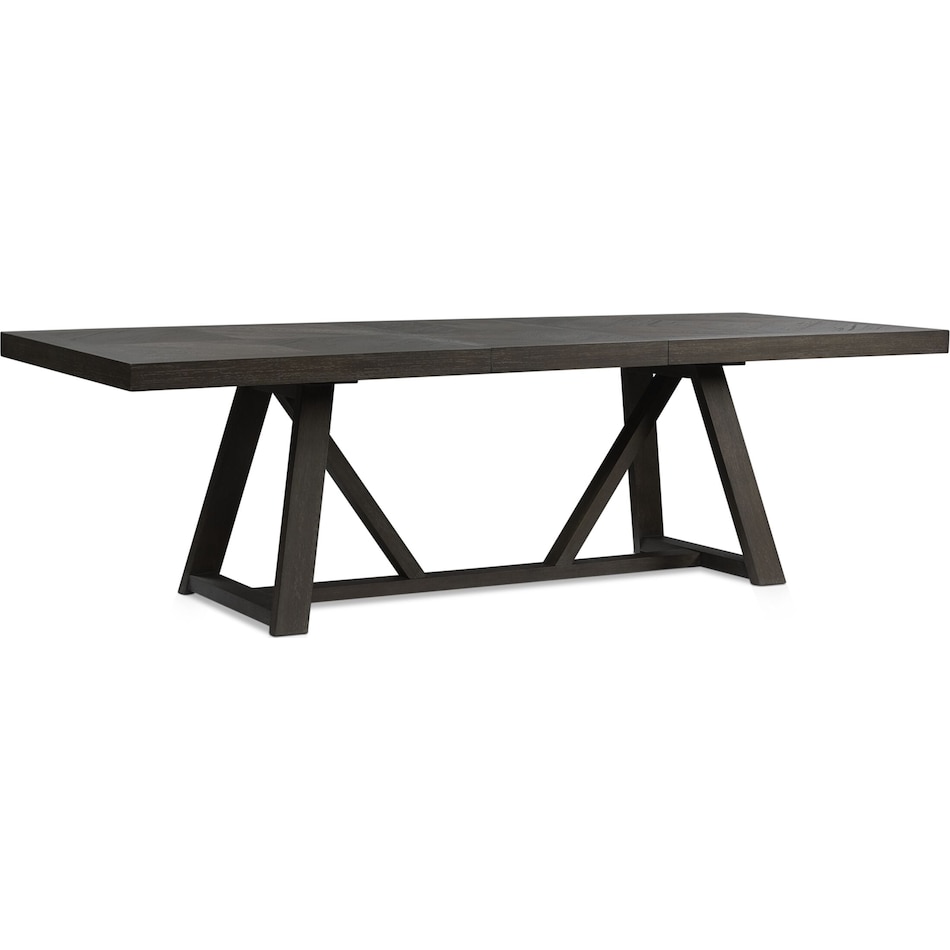 edison dark brown dining table   