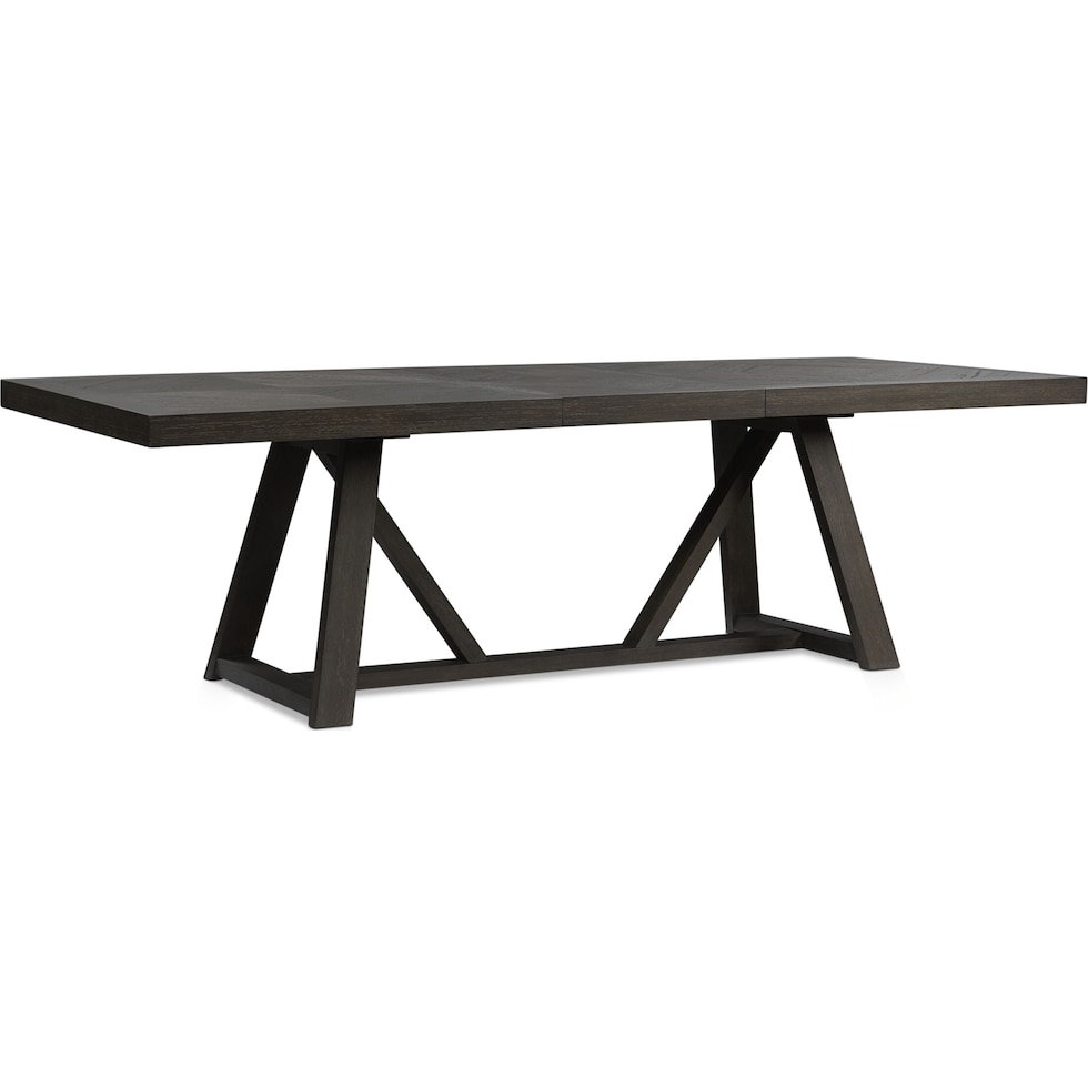 edison dark brown dining table   