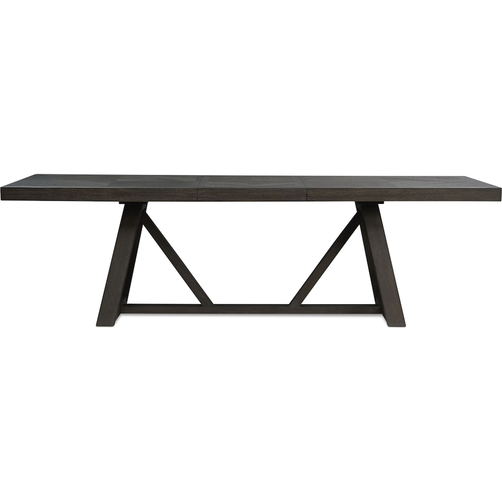 edison dark brown dining table   