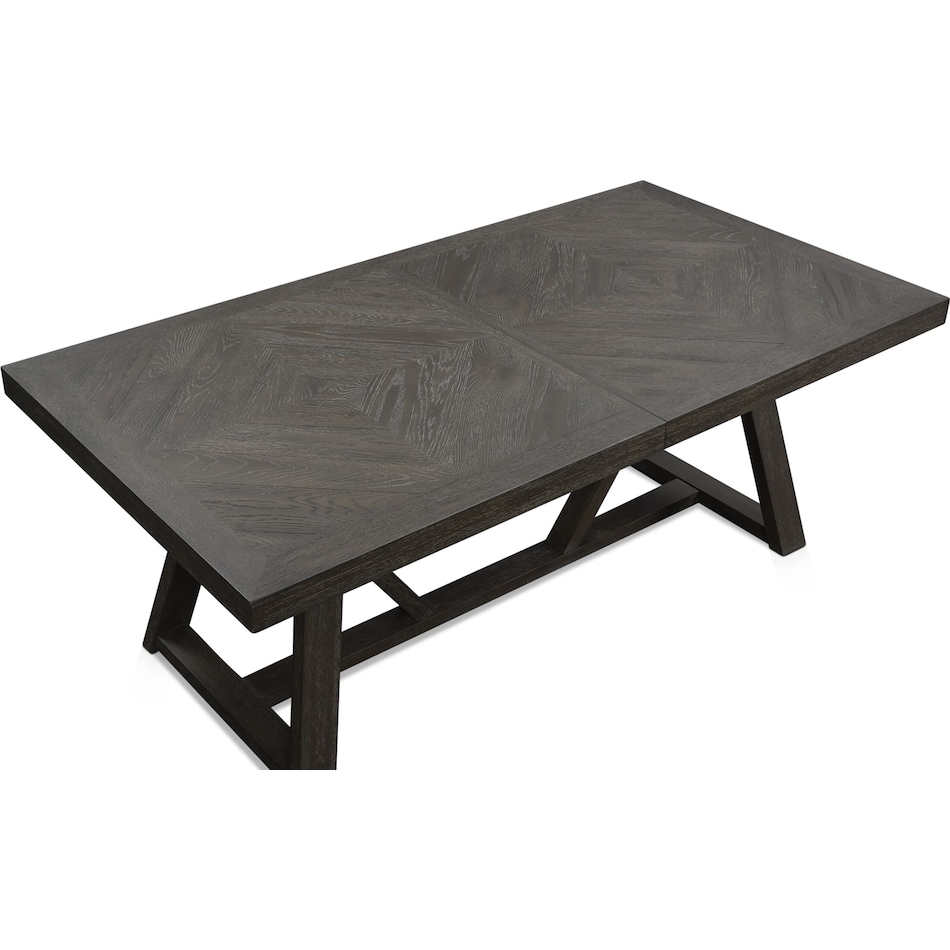 edison dark brown dining table   