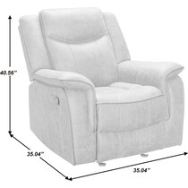 edison dark brown glider recliner   