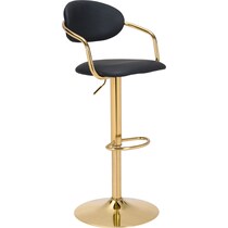 edith black bar stool   