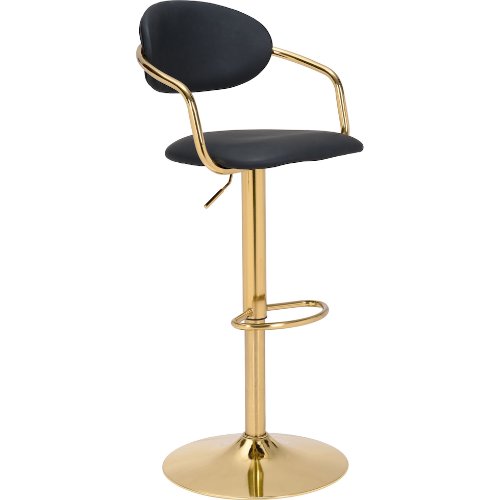 edith black bar stool   