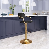 edith black bar stool   
