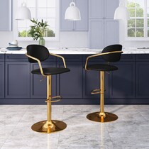 edith black bar stool   
