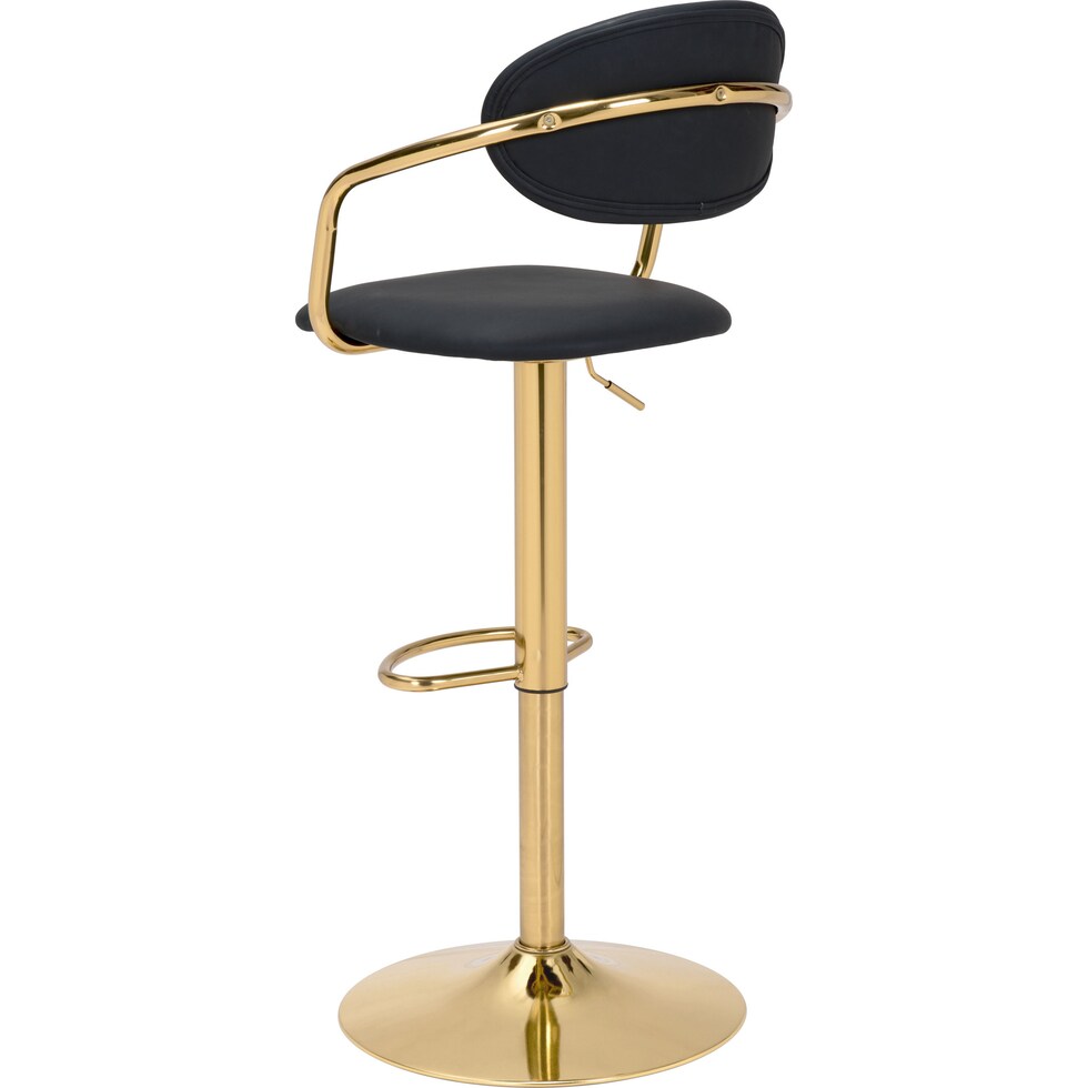 edith black bar stool   