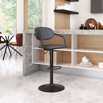 edith black bar stool   