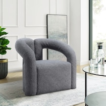 edmonda gray accent chair   