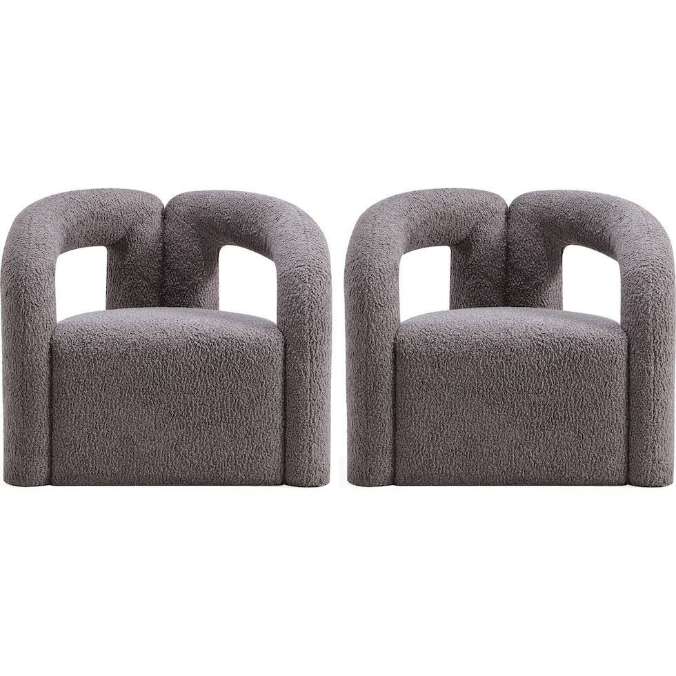 edmonda gray accent chair   