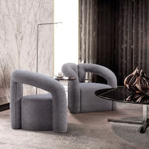 edmonda gray accent chair   