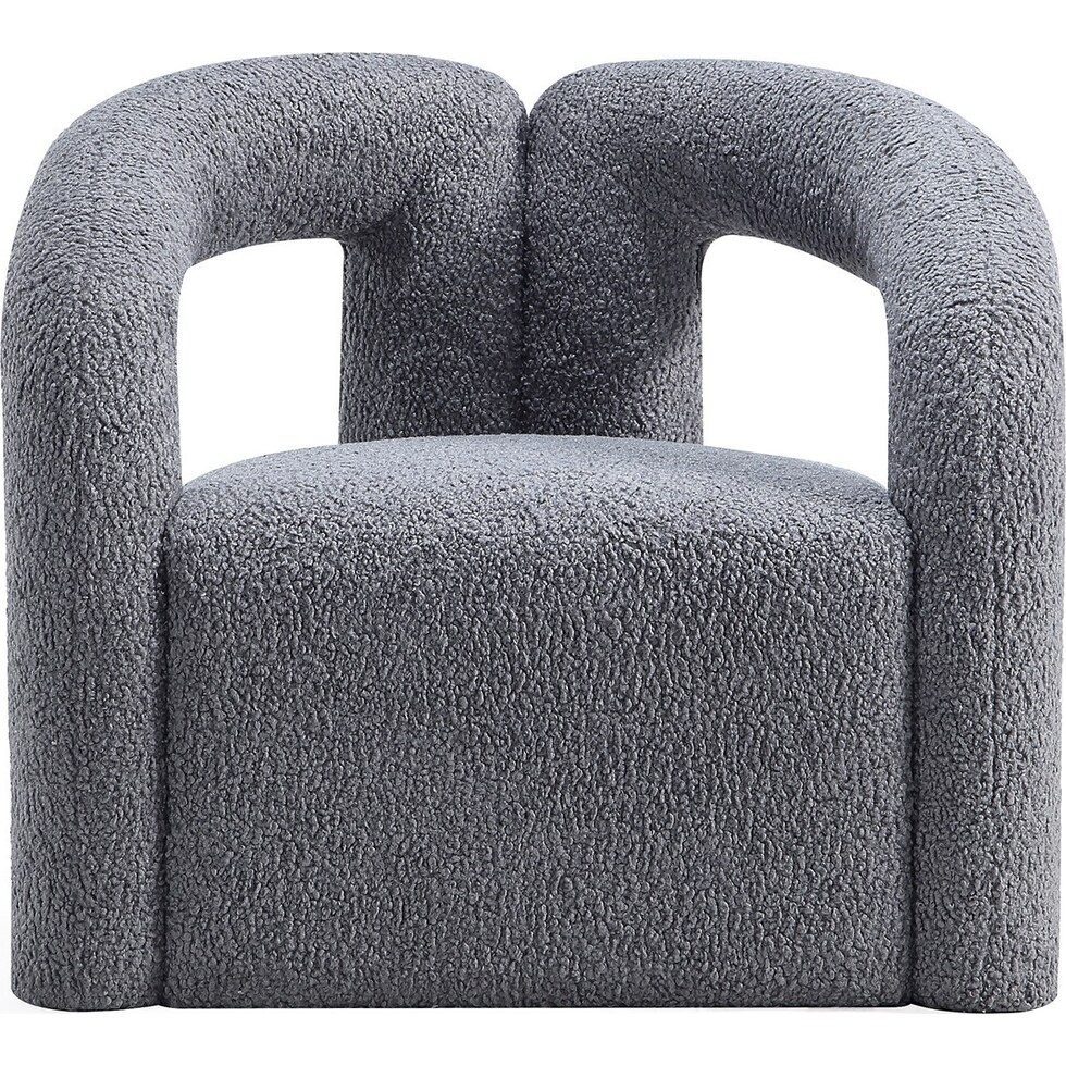 edmonda gray accent chair   