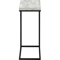 edmund gray black chairside table   