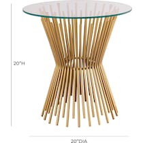 edwin gold end table   