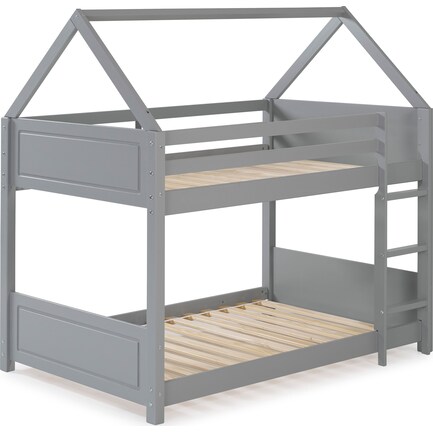 Effie Twin Over Twin Bunk Bed - Gray