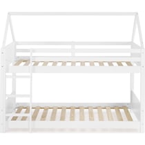 effie white twin over twin bunk bed   