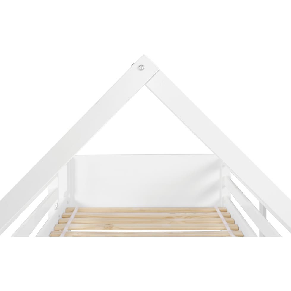 effie white twin over twin bunk bed   