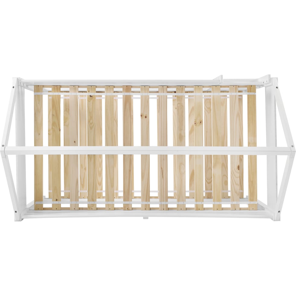 effie white twin over twin bunk bed   