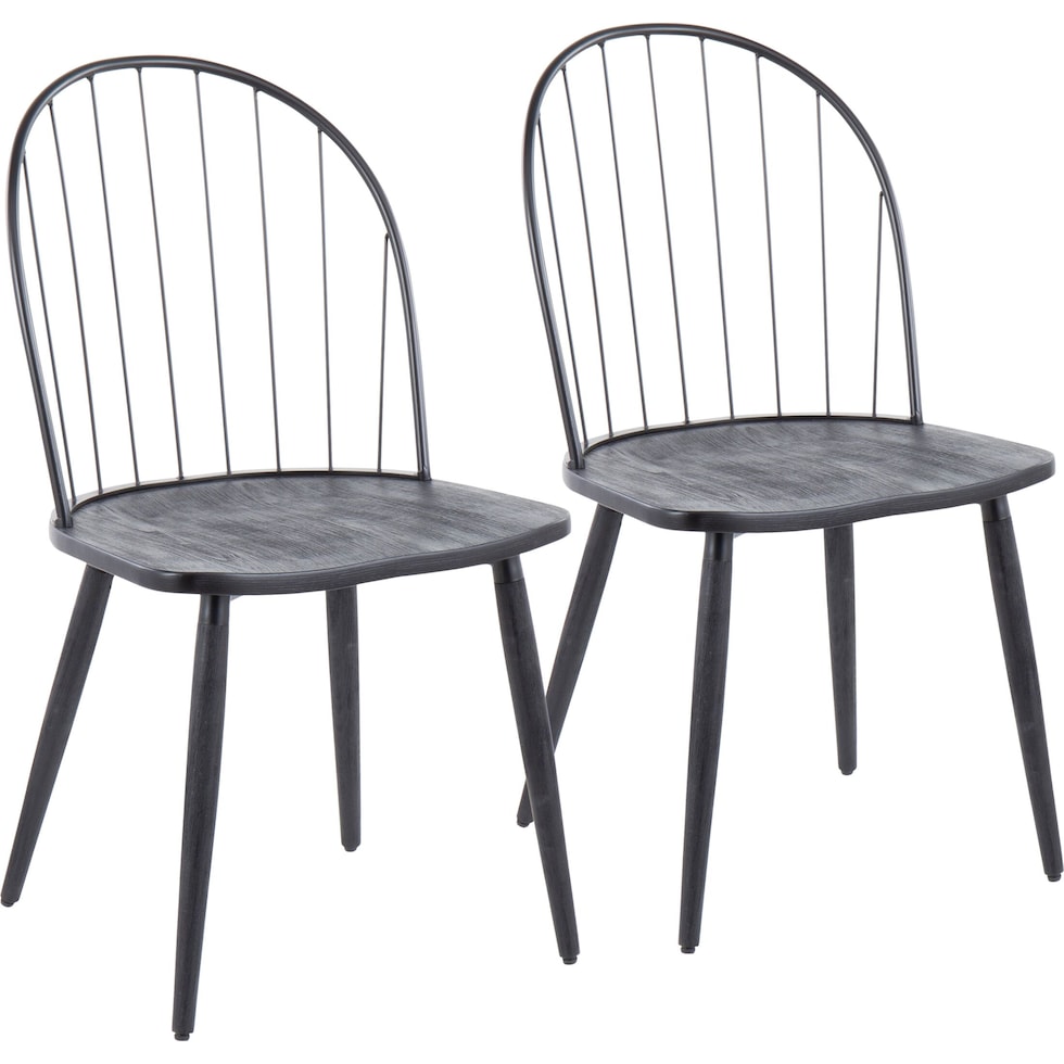 eileen black dining chair   