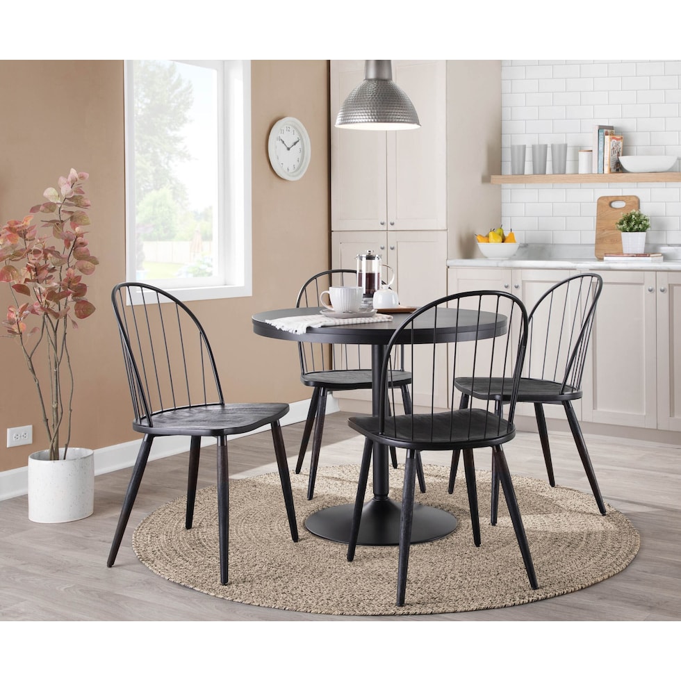 eileen black dining chair   