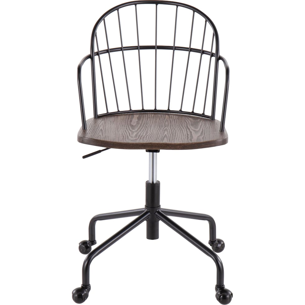 eileen black walnut desk chair   