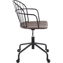 eileen black walnut desk chair   