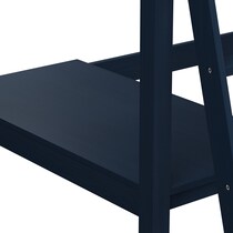 elara blue twin loft bed with desk   