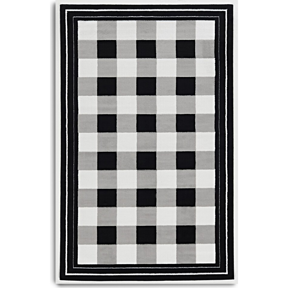 elbert black white area rug  x    