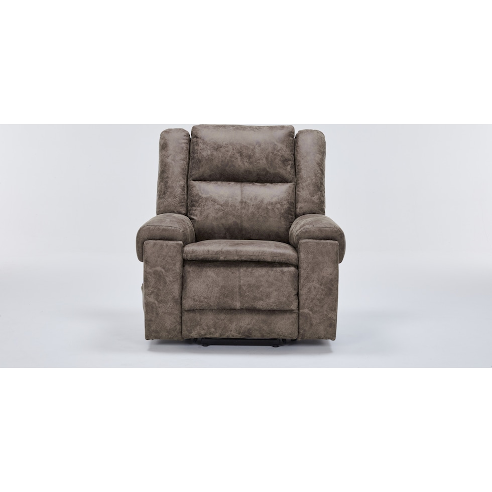 elden dark brown recliner   