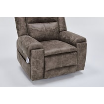 elden dark brown recliner   