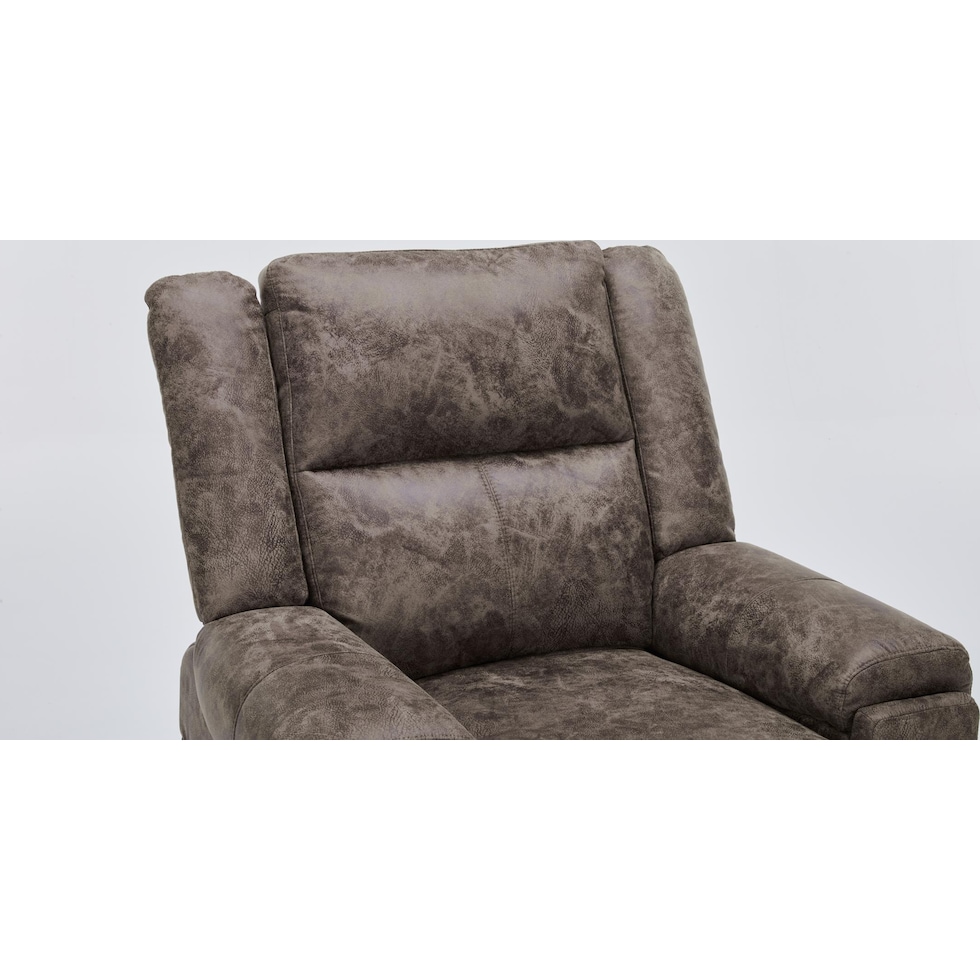 elden dark brown recliner   