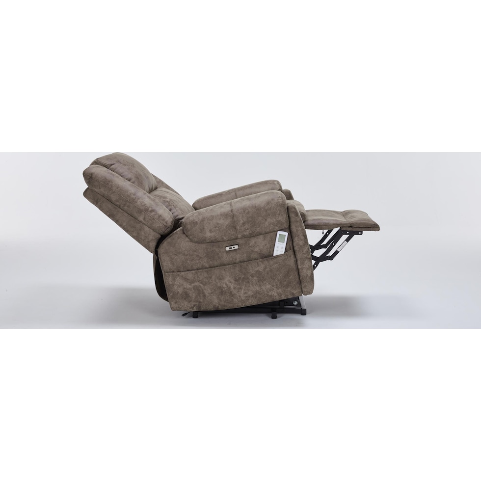 elden dark brown recliner   