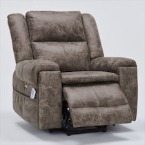 elden dark brown recliner   