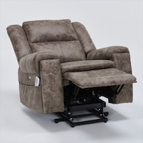 elden dark brown recliner   